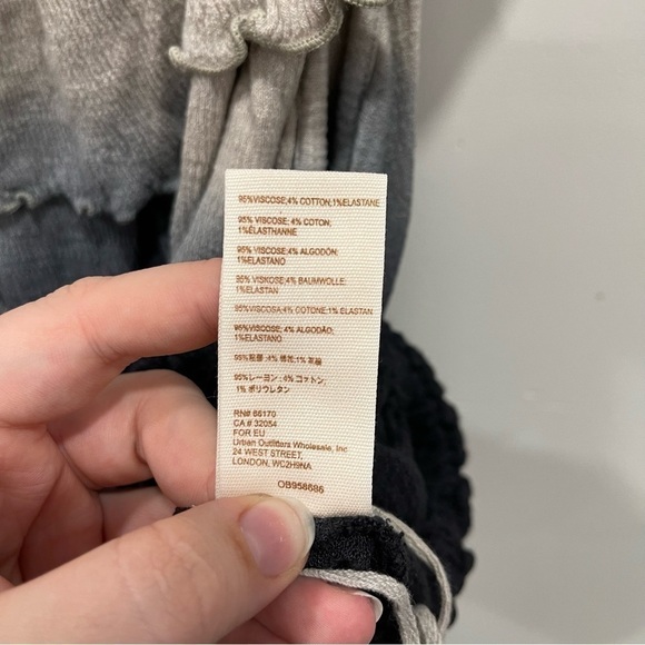 Free People Cora Lee Ombre Ruffle Trim Off The Shoulder Top Size Small - Picture 7 of 9